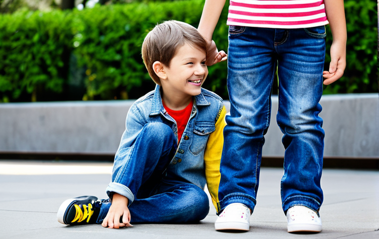 키즈 데님 브랜드 추천 - **Prompt 1: "Active Comfort and Durability"**
A vibrant, dynamic shot of a happy, energetic chil... 키즈 데님 브랜드 추천 - **Prompt 1: "Active Comfort and Durability"**
A vibrant, dynamic shot of a happy, energetic chil...