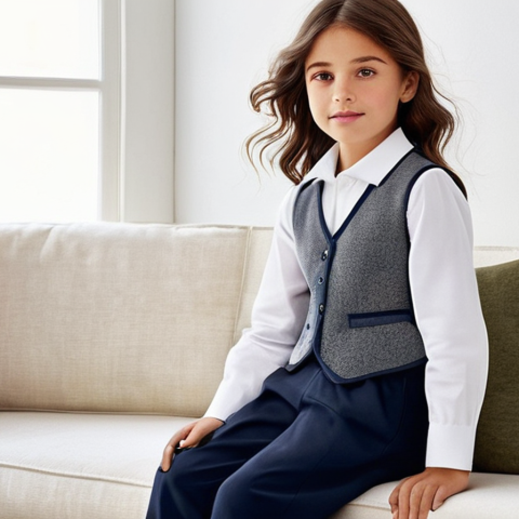 빈폴키즈와 H M 키즈 비교 - **Prompt for an elegant, high-quality look (Beanpole Kids inspired):**
"A graceful 6-year-old gi...