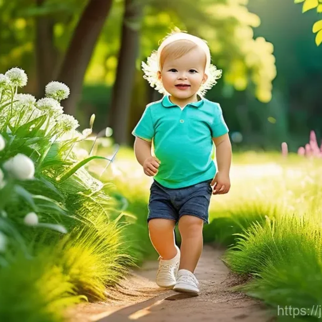 친환경 아동 신발 브랜드 - **Prompt 1: Joyful Steps in Nature's Embrace**
    A bright, sunlit outdoor scene featuring a happy ...