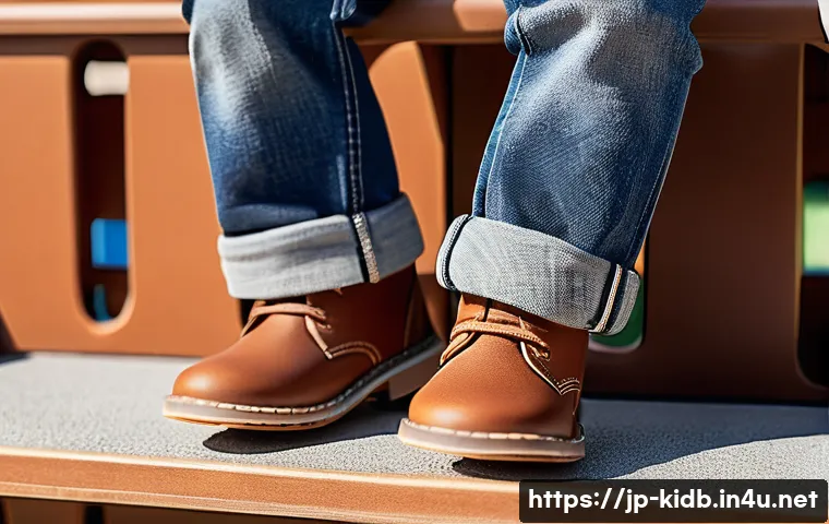 키즈 럭셔리 신발 브랜드 - A close-up image of luxury kids' shoes crafted from high-quality natural leather, showcasing fine ha...