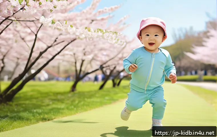 유명 아동복 브랜드 순위 - A lively Japanese toddler wearing comfortable, stretchable pastel-colored clothing suitable for spri...
