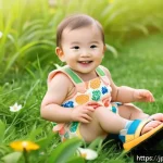 키즈용 샌들 브랜드 비교 - A lively toddler wearing colorful, breathable mesh sandals with adjustable straps and soft EVA soles...